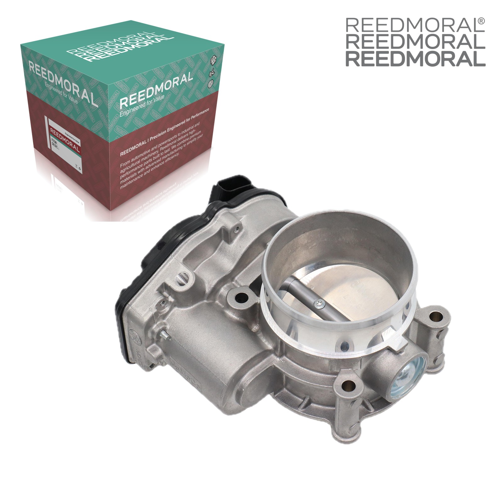 J1155 REEDMORAL electronic throttle body detail view 2 with REEDMORAL packaging