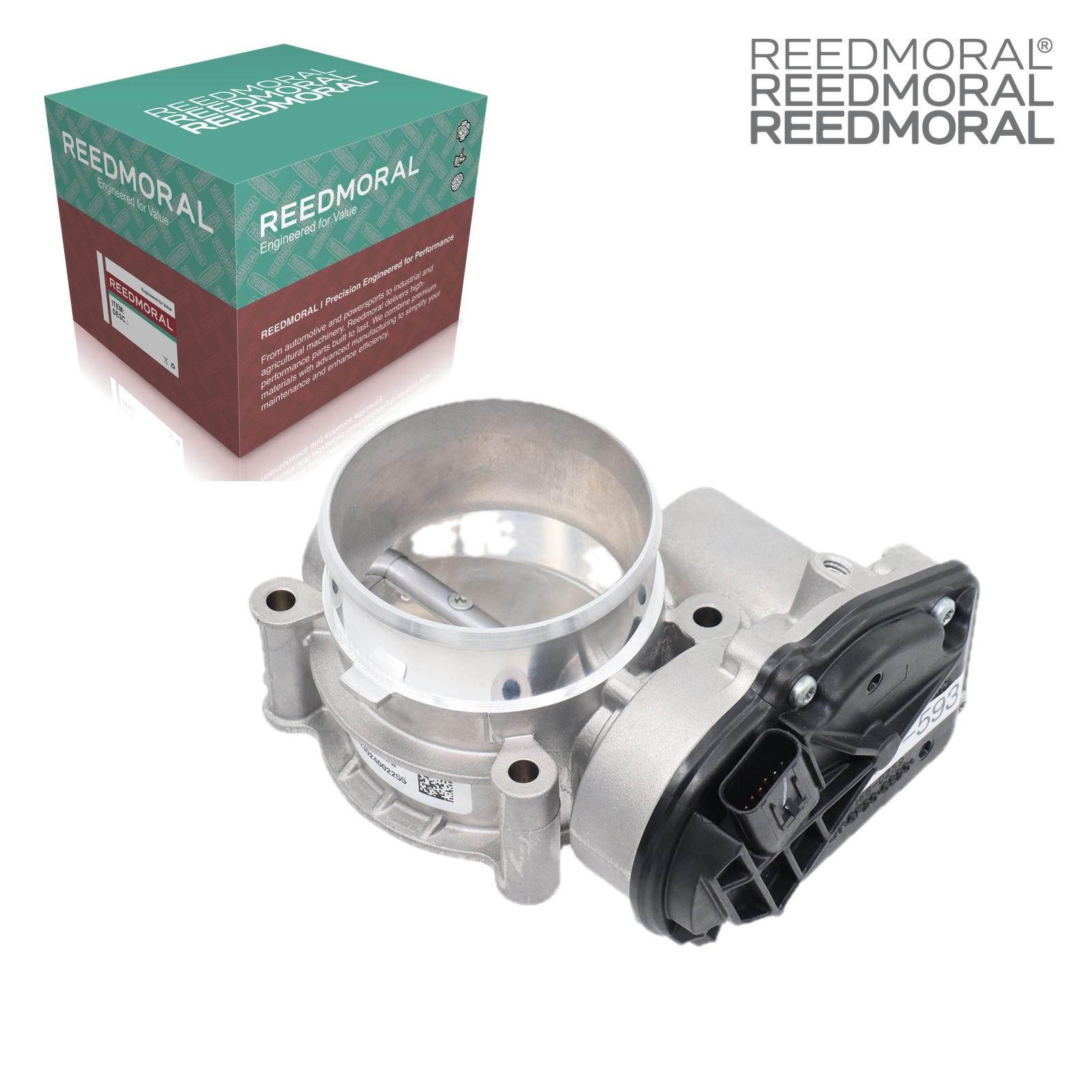 J1155 REEDMORAL electronic throttle body detail view 4 with REEDMORAL packaging