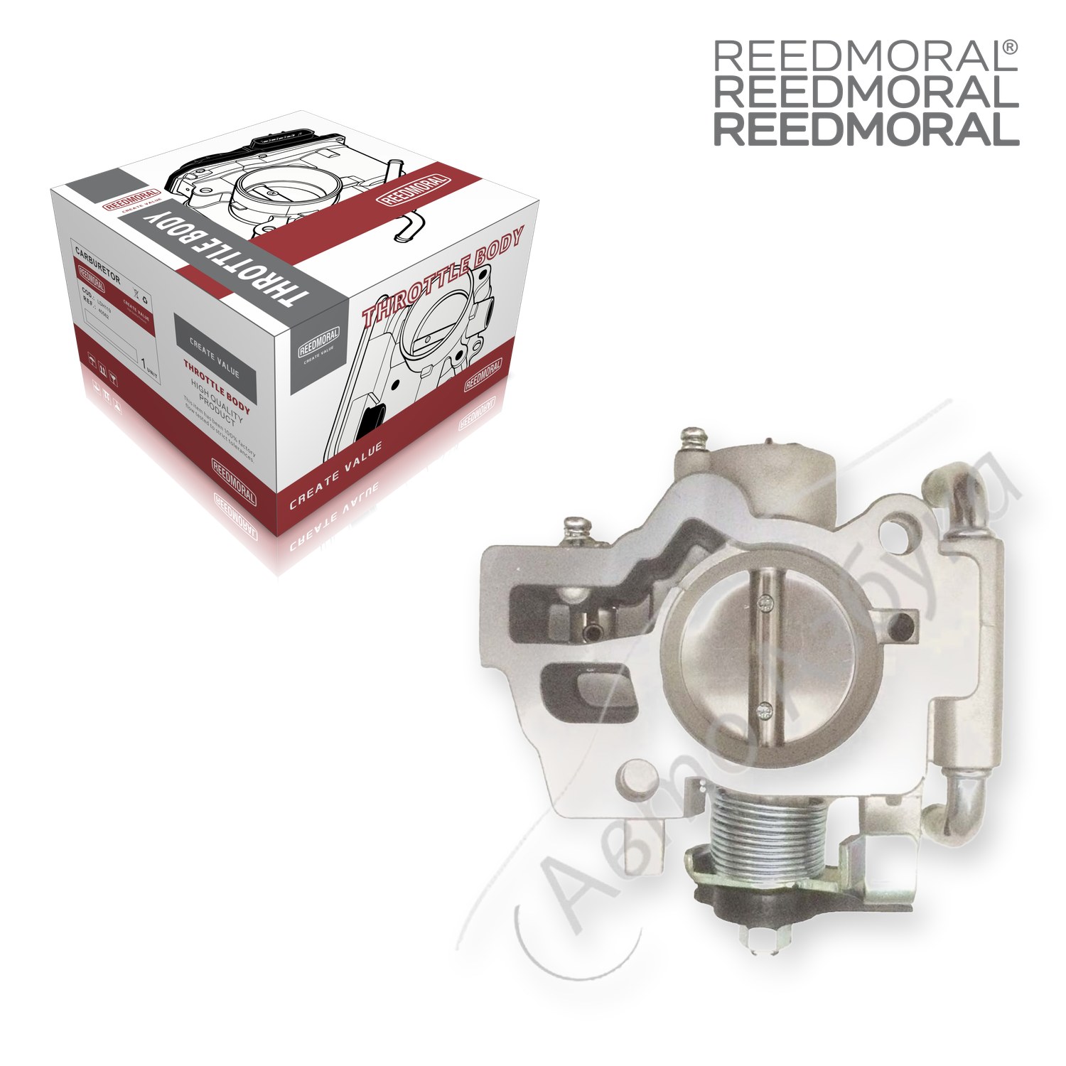 J1191 REEDMORAL 2112-1148010-46 LADA throttle body main product image with REEDMORAL packaging