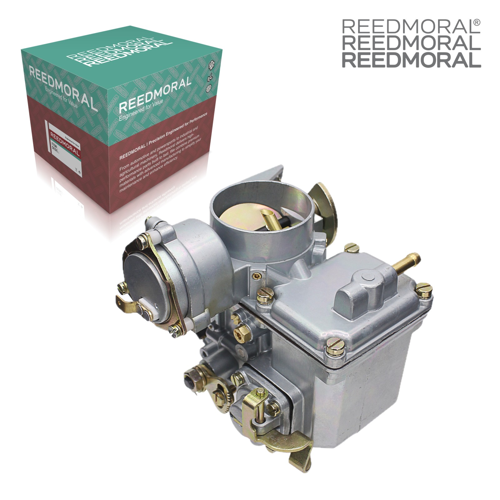 LDH108D REEDMORAL carburetor front with official REEDMORAL packaging