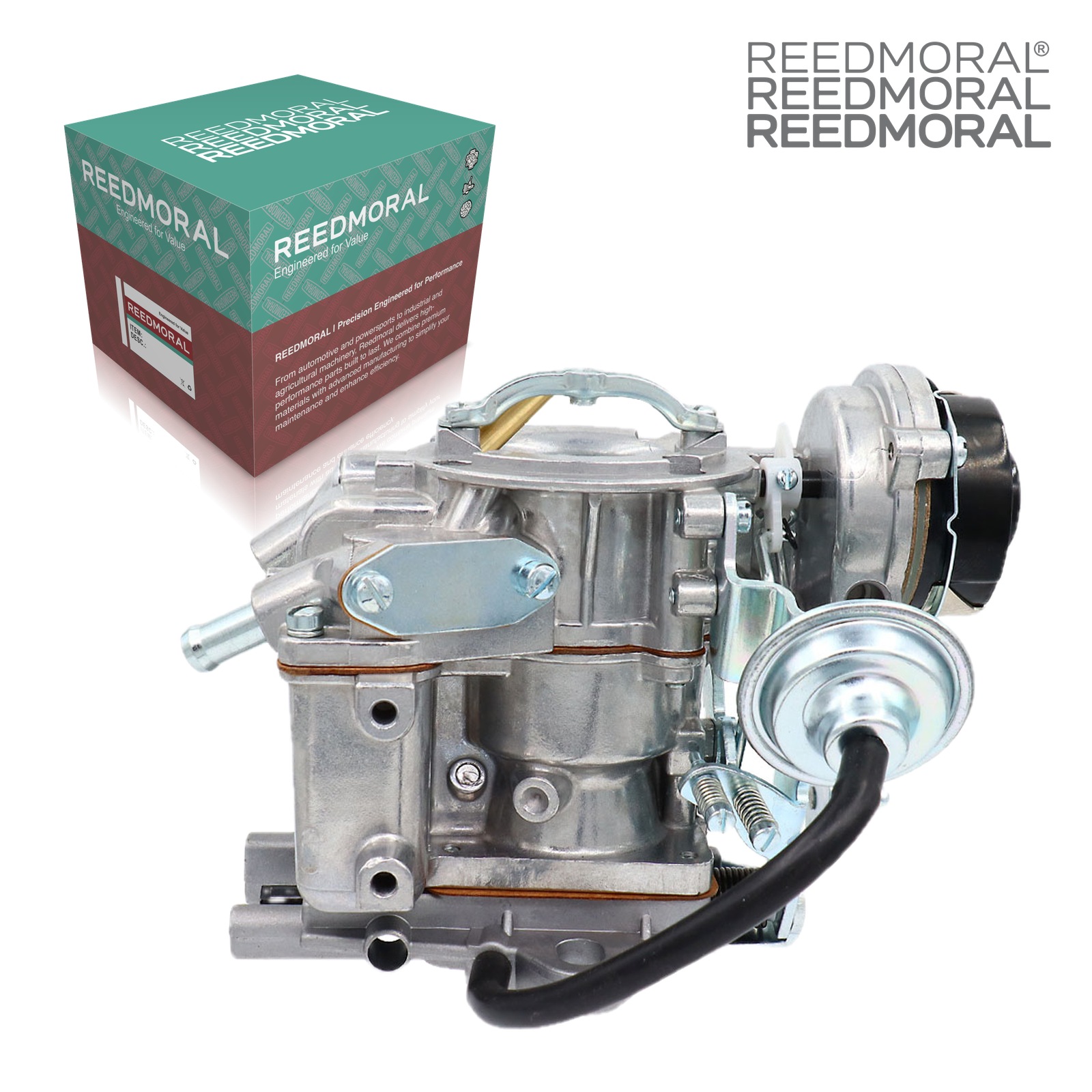 LDH152A CA-7051 Ford F-300 4.9L carburetor - choke side product view with REEDMORAL box