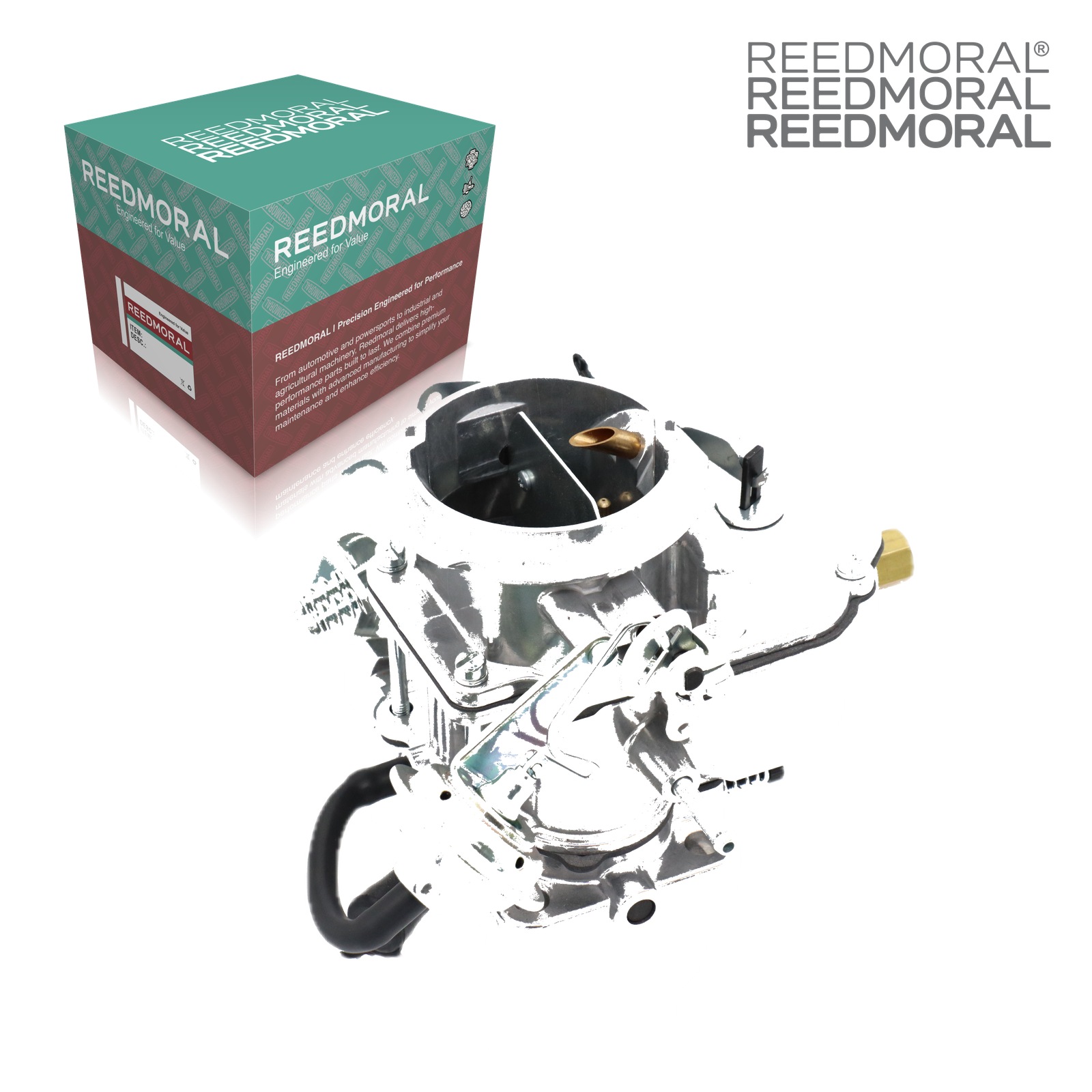 LDH225 Carter BBD Dodge Plymouth 318 carburetor - choke side product view with REEDMORAL box