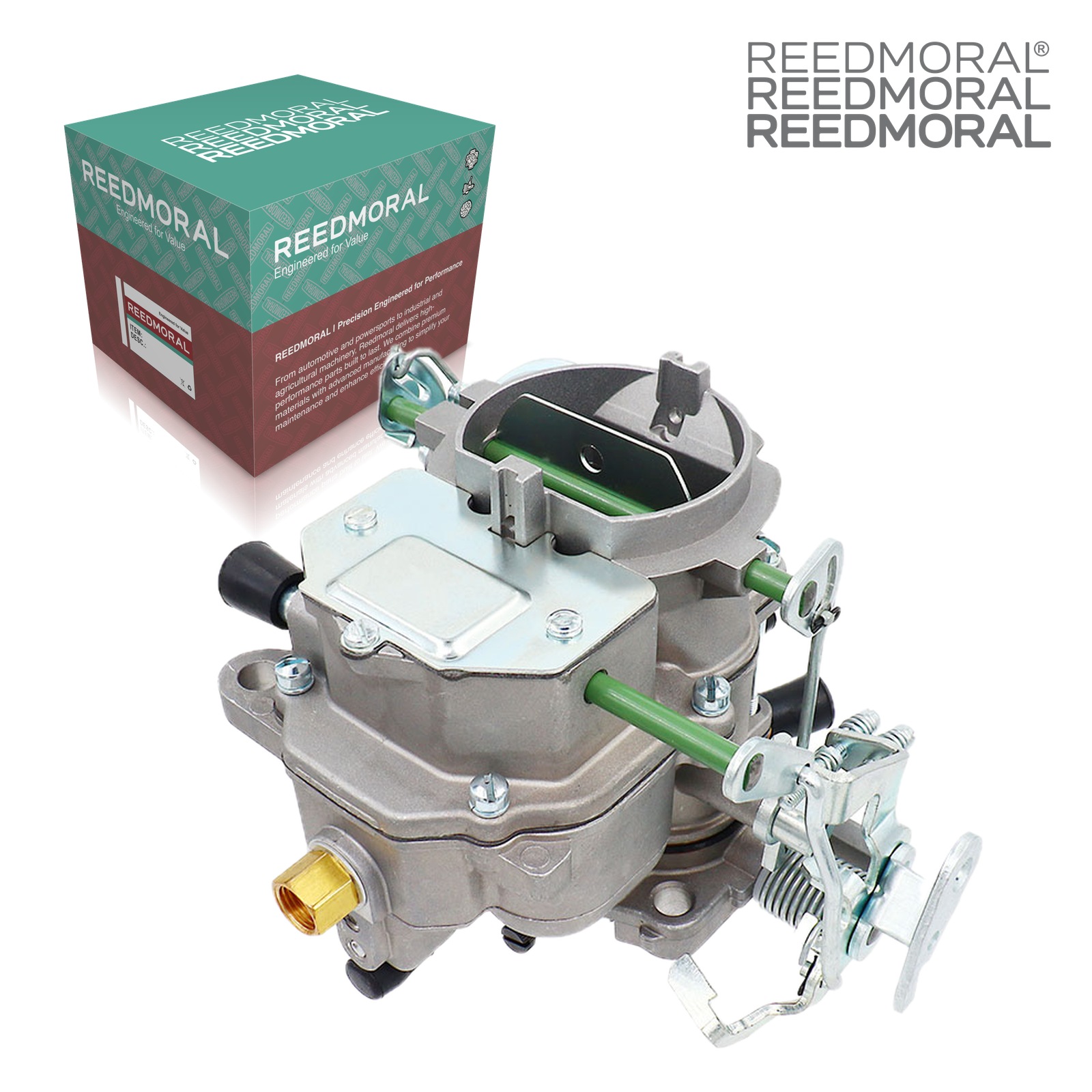 LDH228A Carter BBD Dodge Jeep AMC carburetor - choke side product view with REEDMORAL box