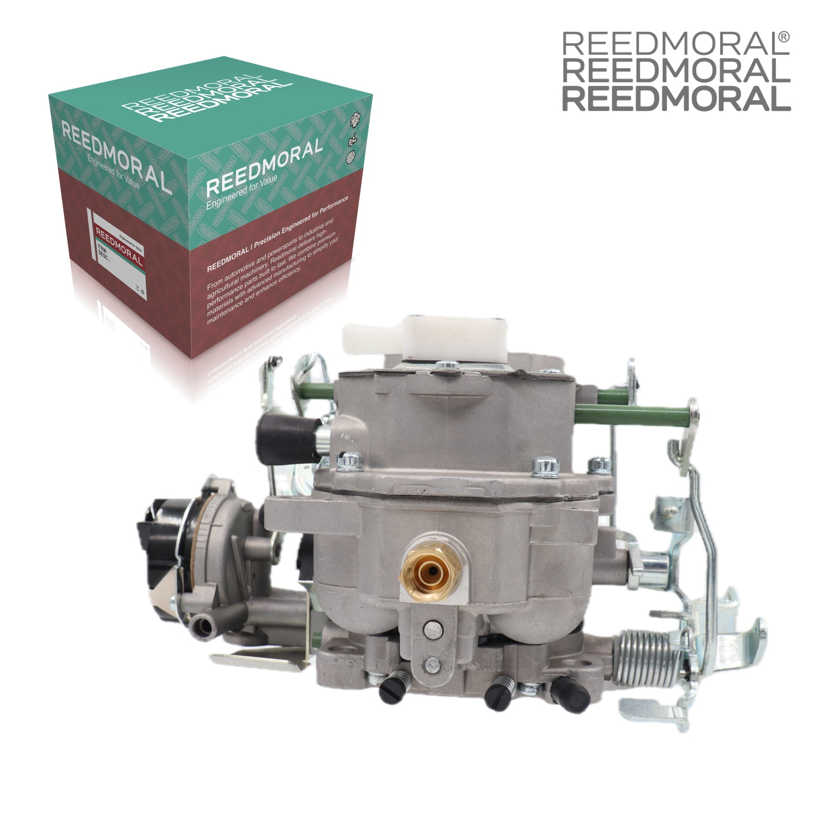 LDH228B Carter BBD feedback 180-6458 Jeep AMC carburetor - choke side product view with REEDMORAL box
