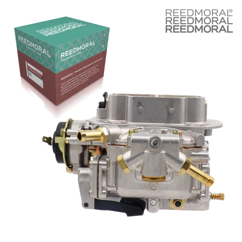 LDH259A REEDMORAL 38/38 DGES electric-choke carburetor 18930.020 - fuel-inlet side view with REEDMORAL box