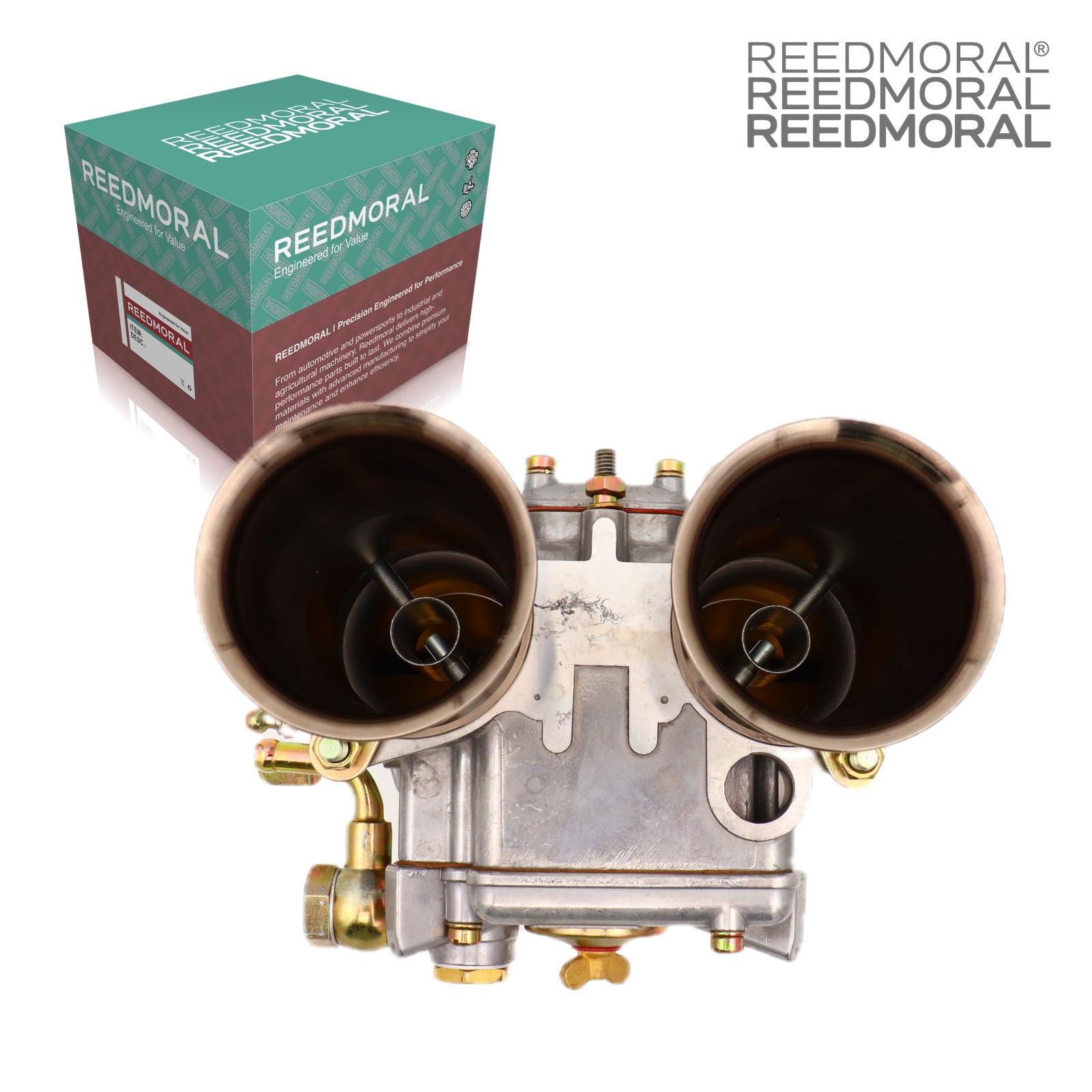 LDH265B REEDMORAL 48 DCO/SP-Type 19630.007 - twin throttle-bore view with REEDMORAL box