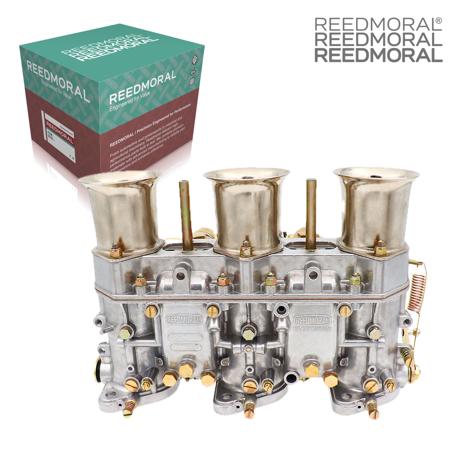 LDH308B REEDMORAL carburetor front with official REEDMORAL packaging