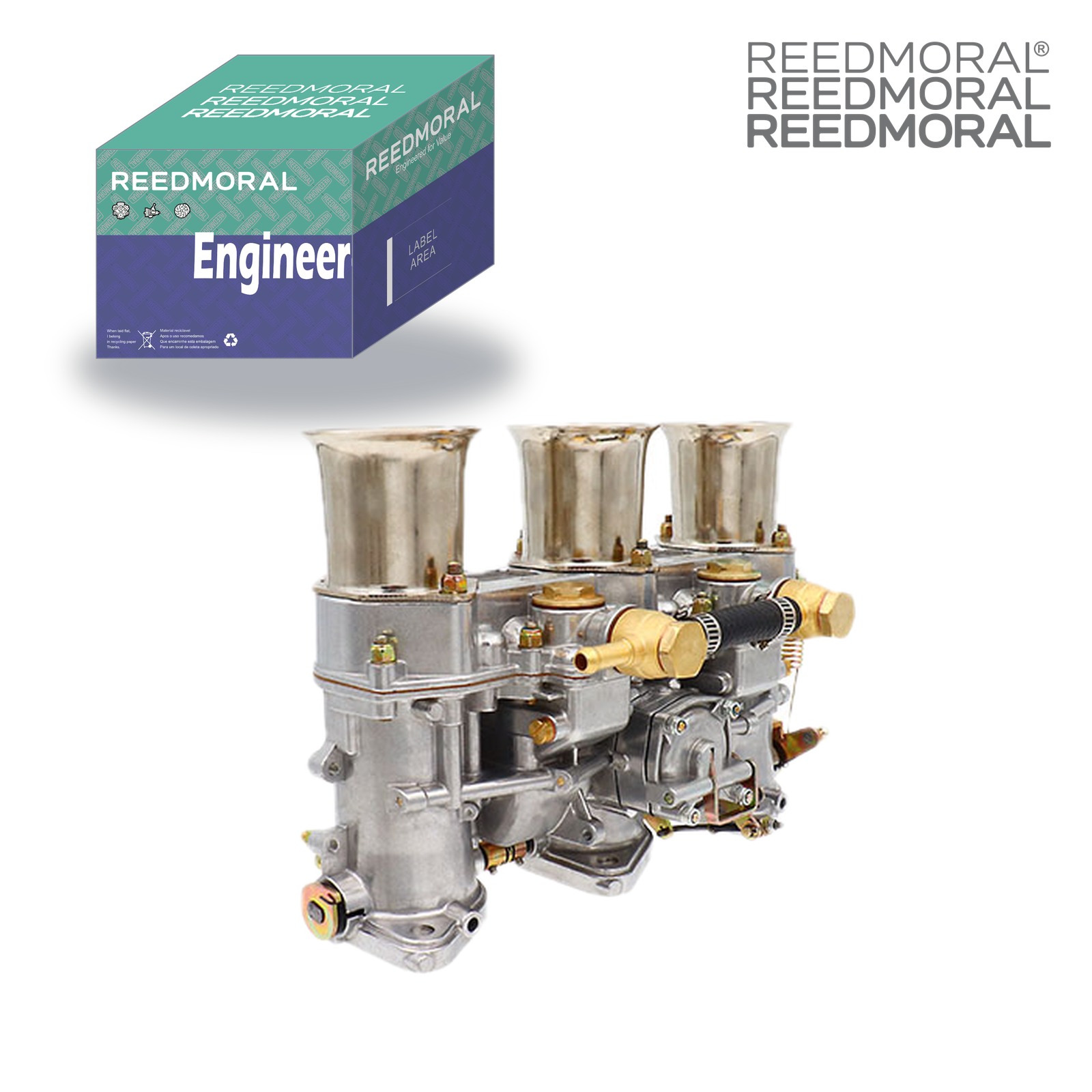 LDH308C REEDMORAL carburetor front with REEDMORAL packaging