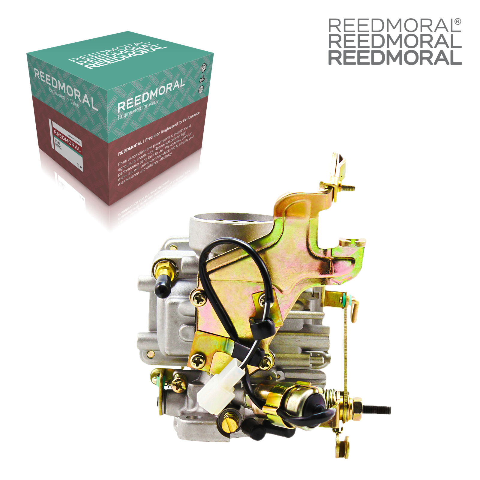 LDH101 REEDMORAL carburetor top view with official REEDMORAL packaging