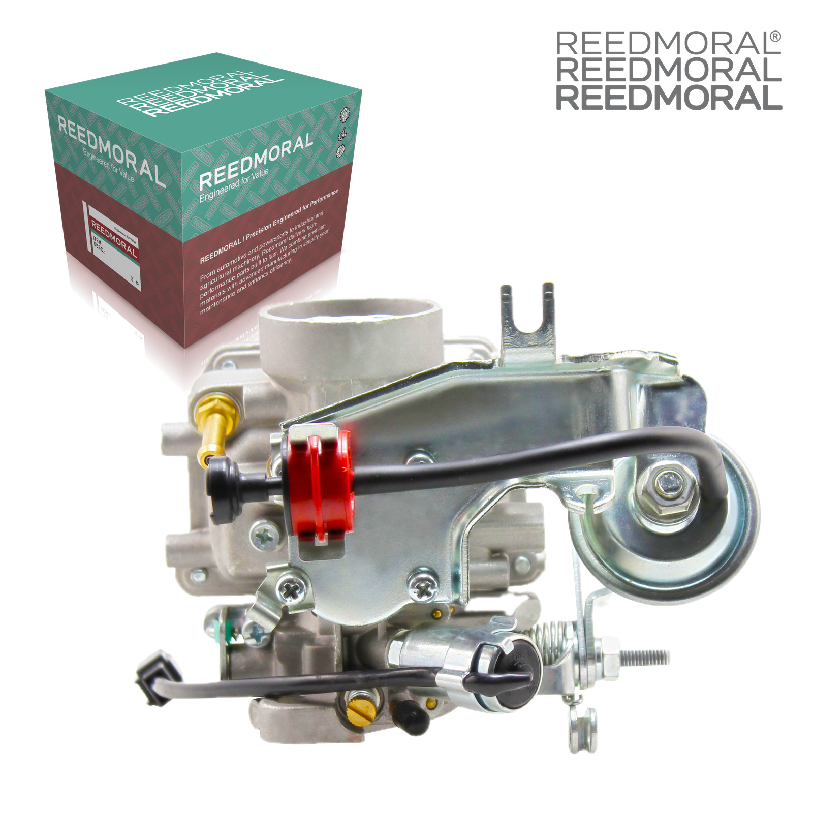 LDH101B REEDMORAL carburetor rear angle with official REEDMORAL packaging