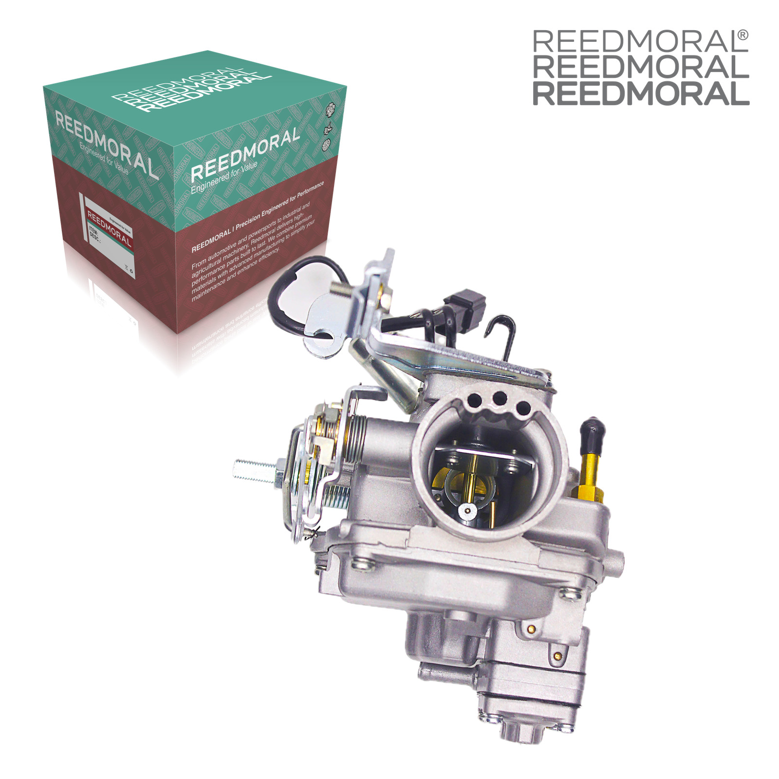 LDH102C REEDMORAL carburetor front angle with official REEDMORAL packaging