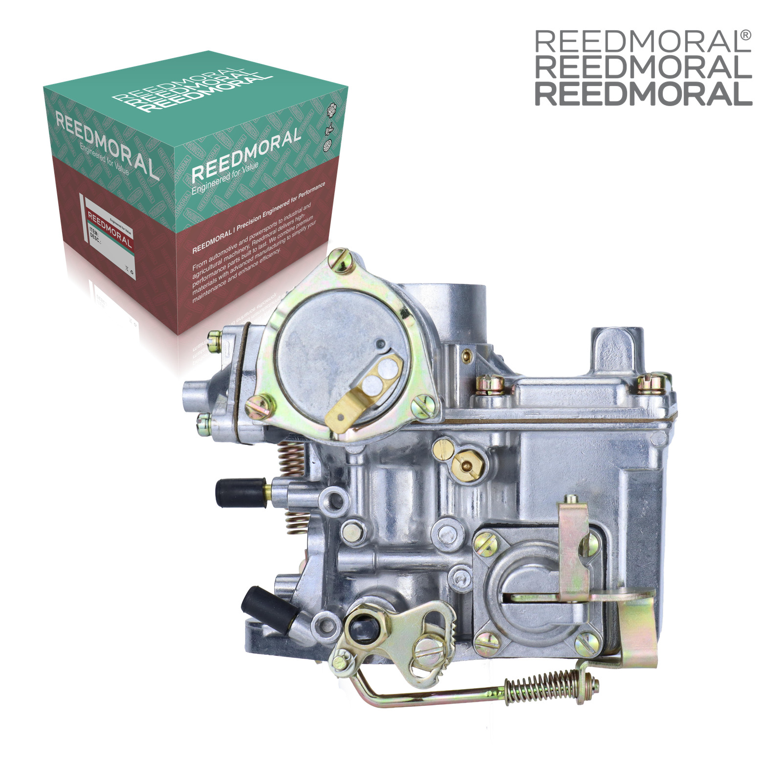 LDH108-34 REEDMORAL carburetor front angle with official REEDMORAL packaging