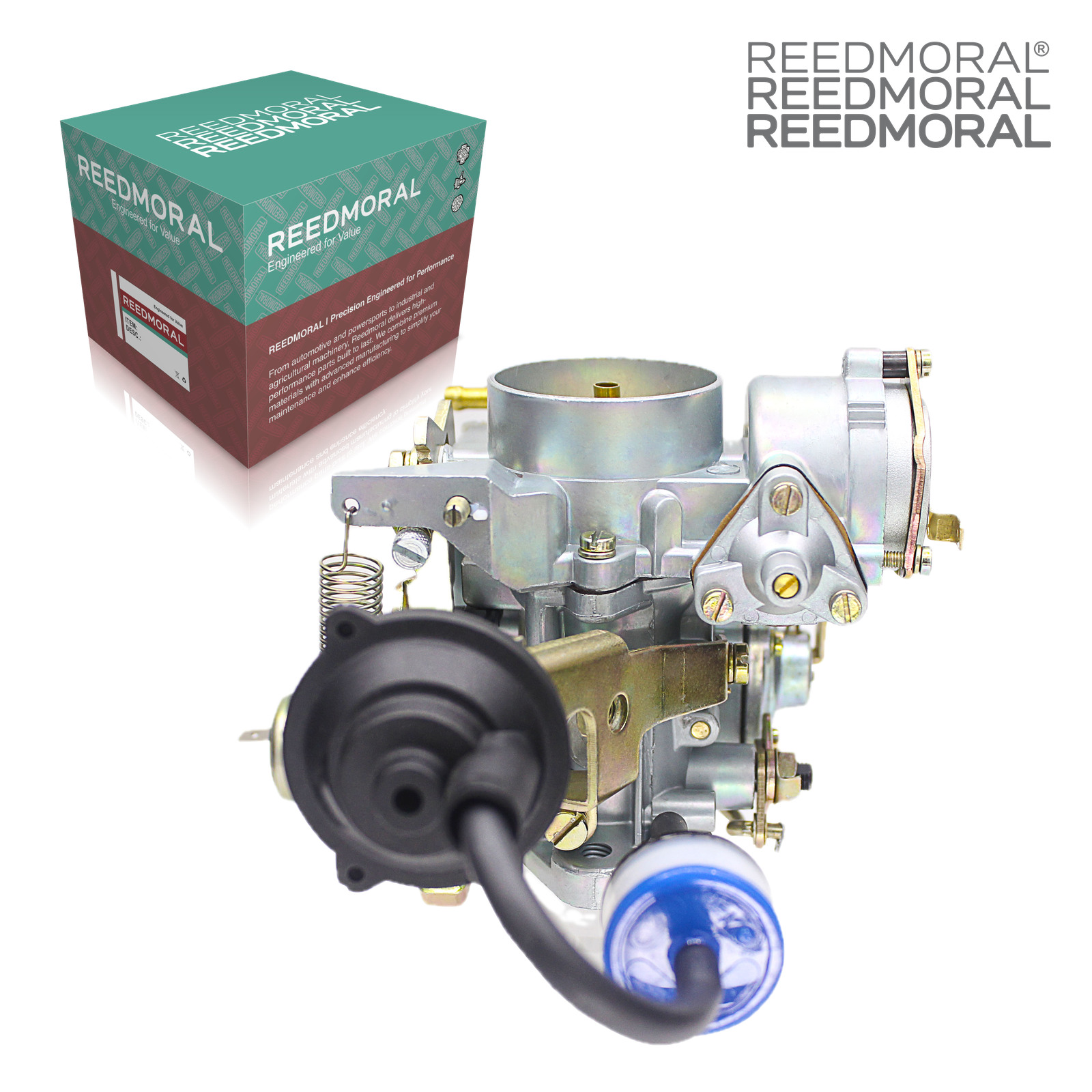 LDH108A REEDMORAL carburetor rear angle with official REEDMORAL packaging