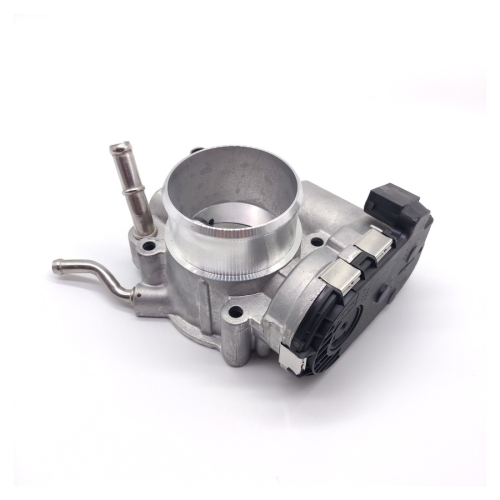 J1299 REEDMORAL electronic throttle body 351002b180 upper inlet, hose-port and actuator angle view