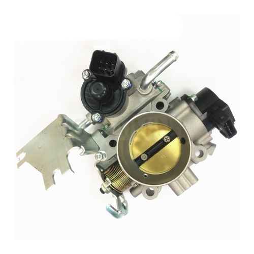 J1300 REEDMORAL electronic throttle body md348467 upper actuator, linkage and valve angle view