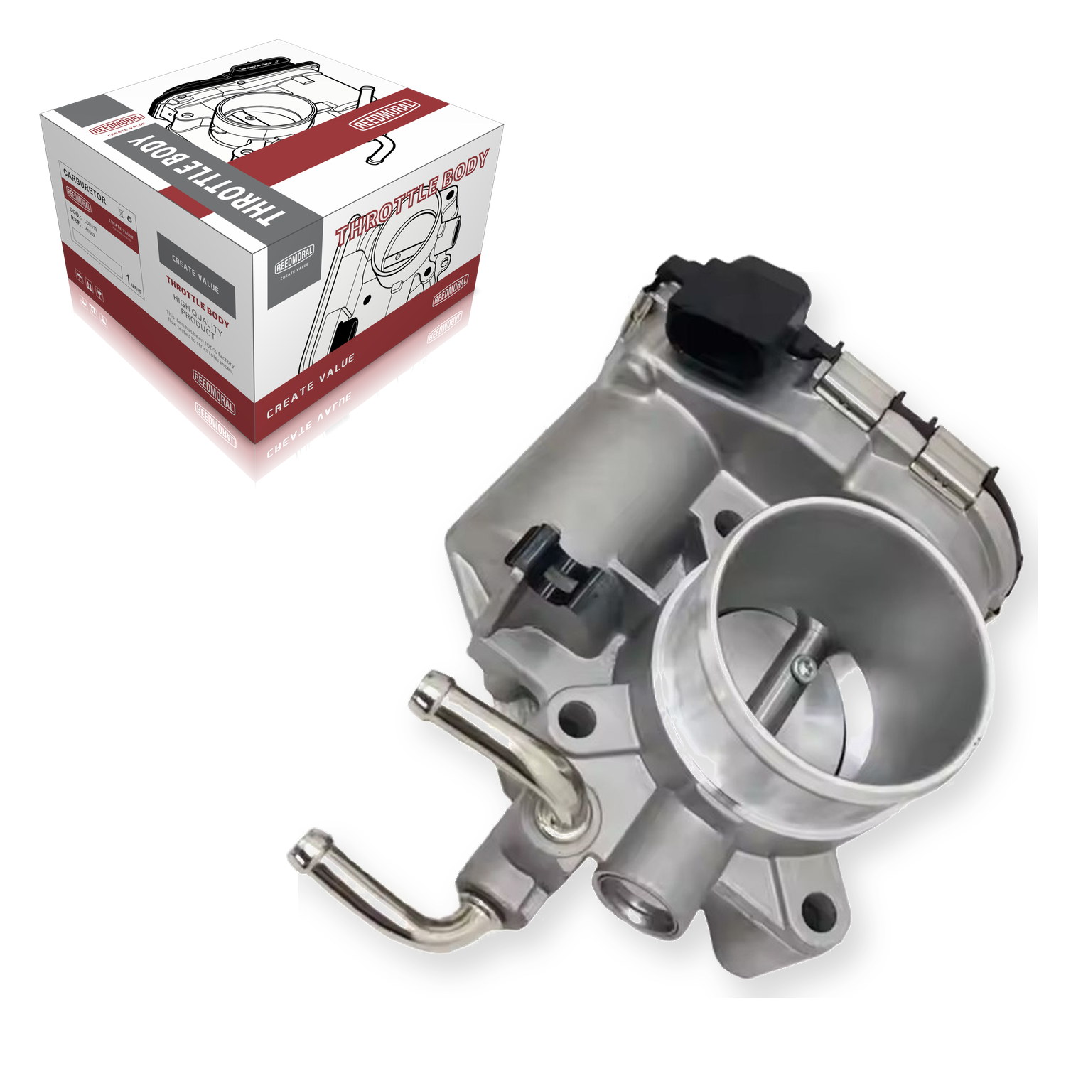 J1564 REEDMORAL F01R00Y010 3765100EG01 Daihatsu Gran Max Luxio mechanical throttle body main angle with REEDMORAL throttle-body packaging