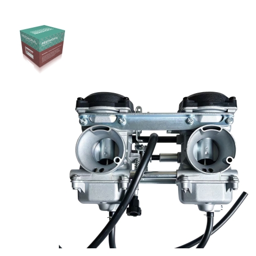 LDH914 REEDMORAL 15001-1334 Selected 1987-2009 Kawasaki EX500 / Ninja 500 / Ninja 500R applications dual carburetor assembly angle view
